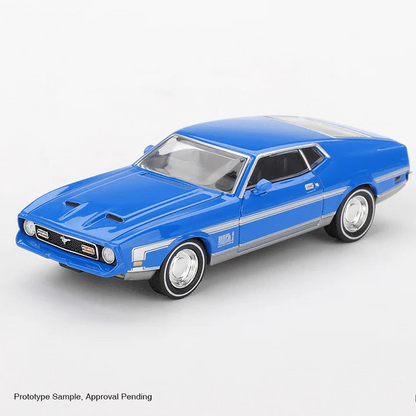 Mini GT 1138 -  Ford Mustang - Ford Mustang Mach 1 Grabber Blue - Scale 1:64