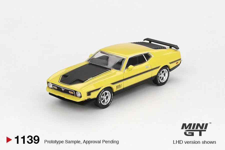 Mini GT 1139 -  Ford Mustang - Ford Mustang Mach1 Grabber Yellow - Scale 1:64