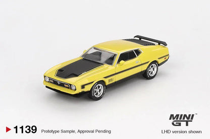 Mini GT 1139 -  Ford Mustang - Ford Mustang Mach1 Grabber Yellow - Scale 1:64