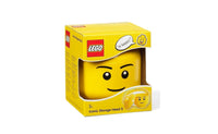 Lego Storage Head (small) Boy Yellow