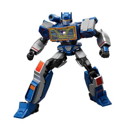 Toy robot figure on a white background