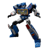 Toy robot figure on a white background