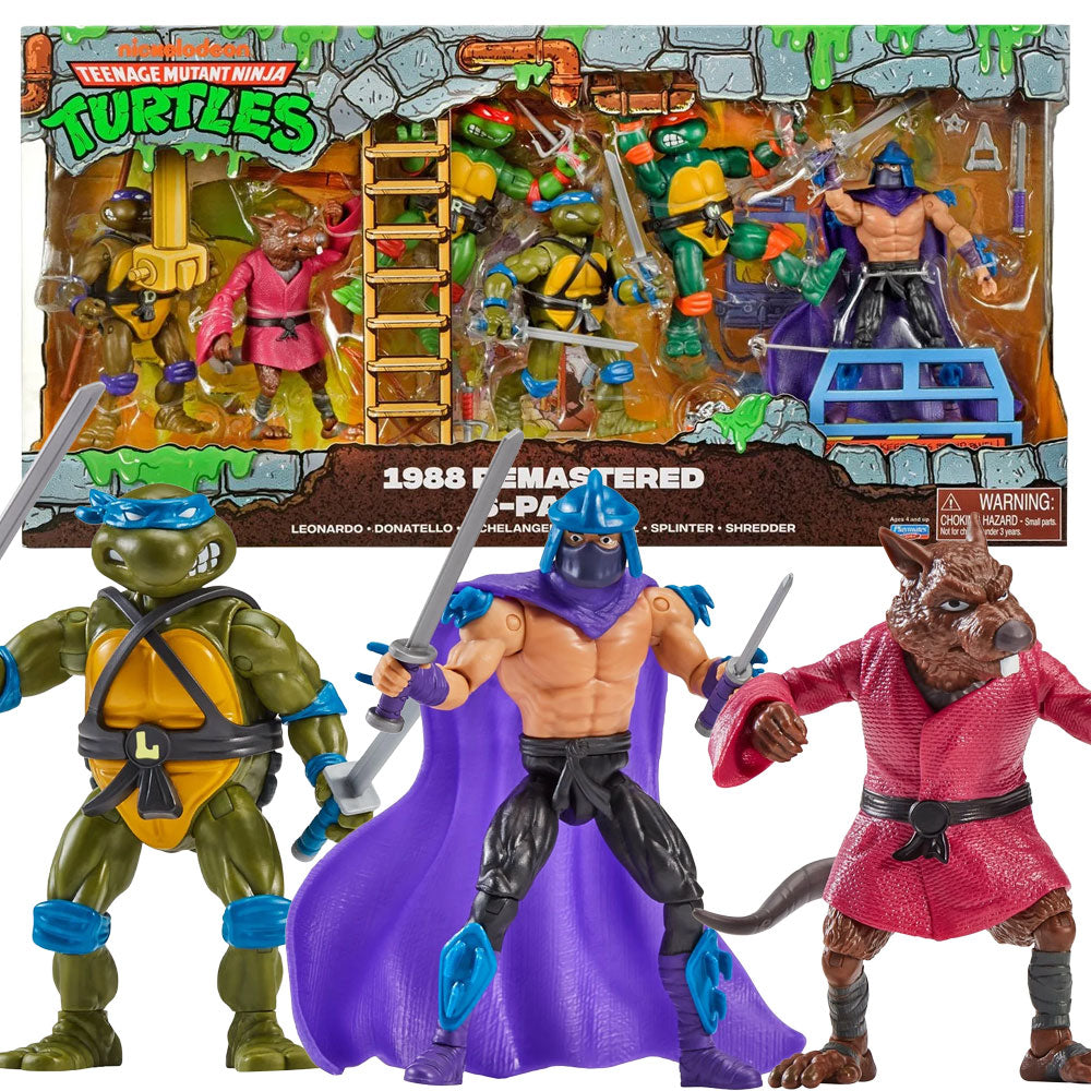 Teenage Mutant Ninja Turtles Retro Remastered Action Figure 6-Pack