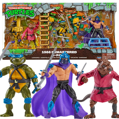 Teenage Mutant Ninja Turtles Retro Remastered Action Figure 6-Pack