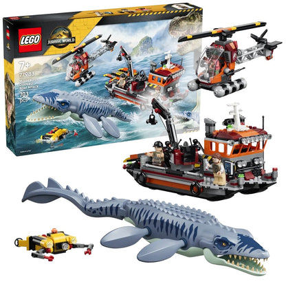 Lego Jurassic Park - Mosasaurus Dinosaur Boat Attack - (77983)