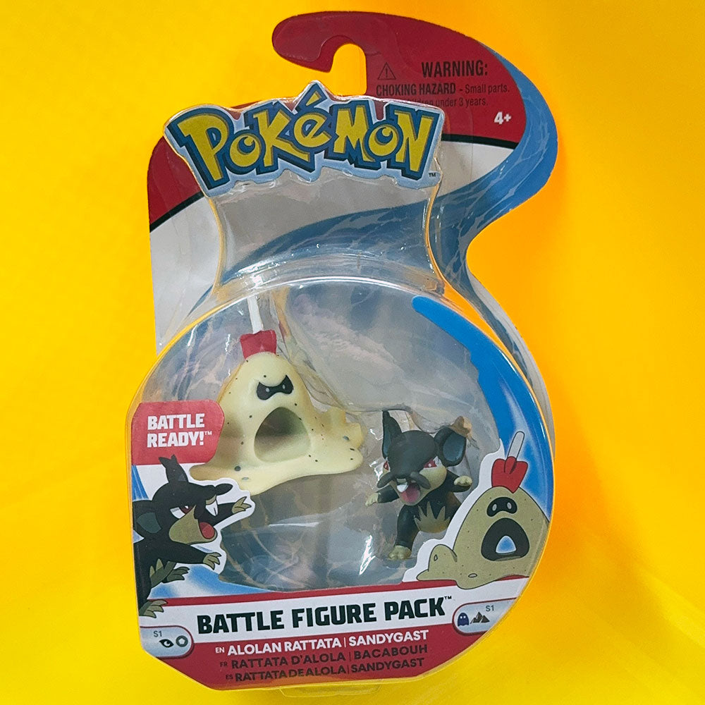 Pokémon Battle Figures - Alolan Rattata & Sandygast