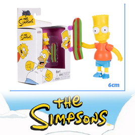 The Simpsons - Bart with Skateboard - (6cm articulated minifigures)