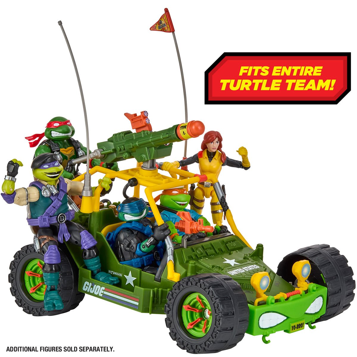 TMNT x G.I. Joe - All-Weather and Environment (AWE) Shell-Striker Vehicle with April x Scarlett