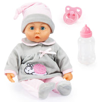 First Words Baby Doll - Grey-Snail with Accessories - 38cm Tall