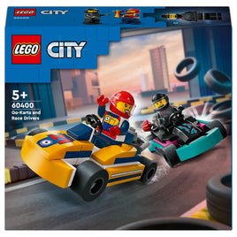 LEGO City Go-Karts and Race Drivers Building Toy Cars - 99 Pieces (60400)