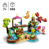 LEGO Sonic the Hedgehog Amy’s Animal Rescue Island 76992 Building Toy Set (388 Pieces)