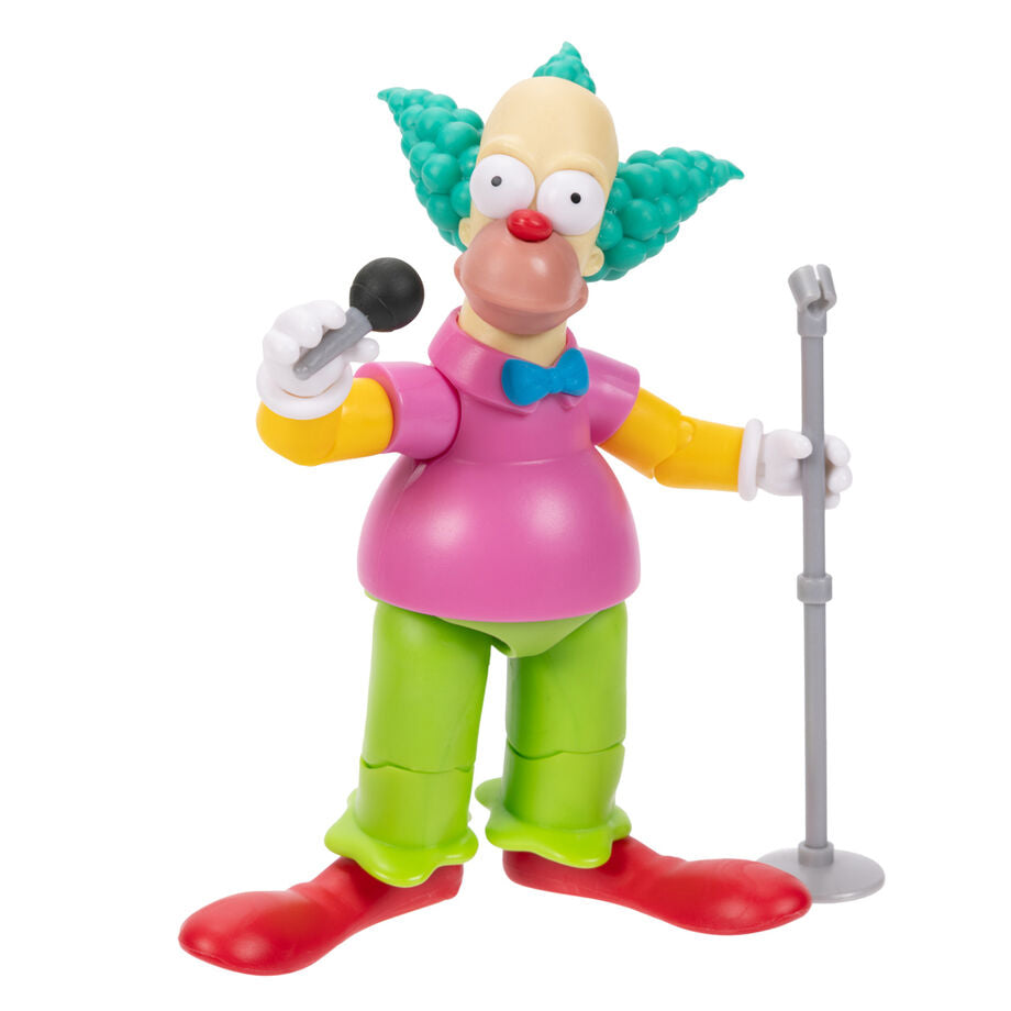 The Simpsons -  Krusty the Clown with Mic stand (13cm)