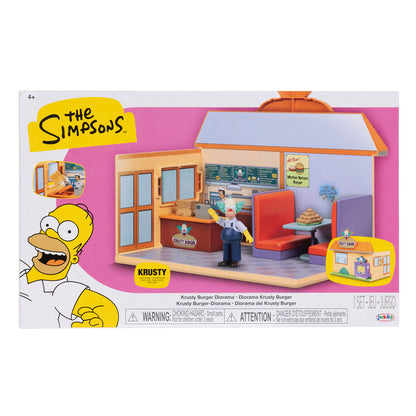 The Simpsons -  Krusty Burger Diorama / Set (With Krusty)
