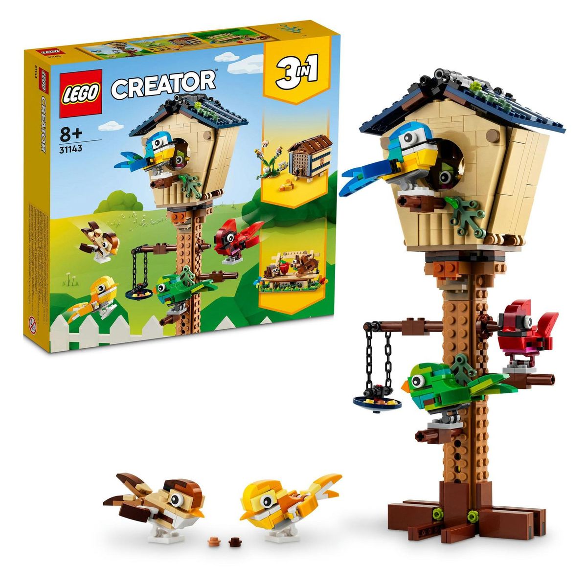 LEGO Creator 3in1 Birdhouse 31143 Building Toy Set (476 Pieces)