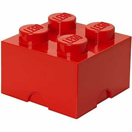 Lego Storage Brick 4 Knobs Red