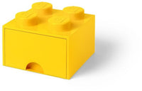 Lego Storage Brick 4 Knobs Yellow