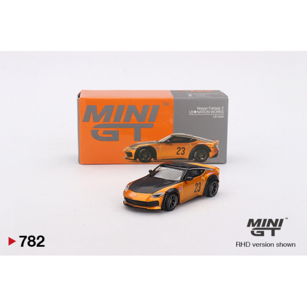 Mini GT 1169 -  Nissan - Nissan Z LB NATION WORKS LB Gold - Scale 1:64