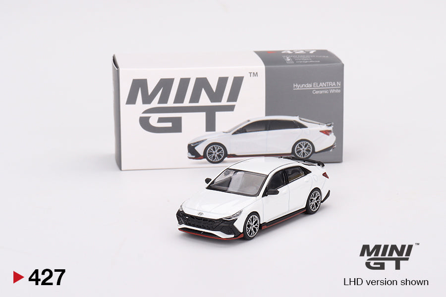 Mini GT 427 - Hyundai Elantra Ceramic White - Scale 1:64