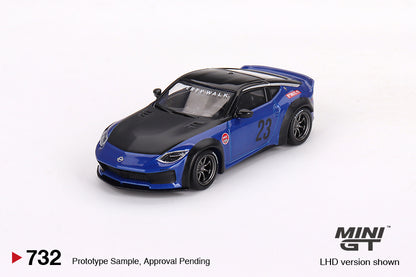 Mini GT Nissan Z - Nissan Z LB Nation Works Seiran Blue 732 scale 1:64