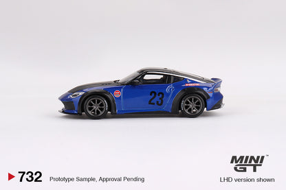 Mini GT Nissan Z - Nissan Z LB Nation Works Seiran Blue 732 scale 1:64