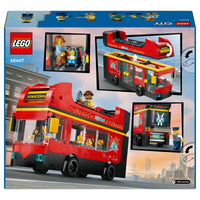 LEGO - City Red Double-Decker Sightseeing Bus Toy - 60407