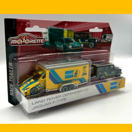 Majorette Race Trailer - Land Rover Defender 110 - Jaguar F Type