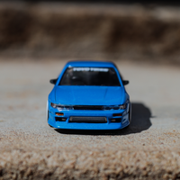 Tarmac Works Global 64 - Vertex Nissan Silvia S13 Toyo Tires - Blue - 1/64 scale