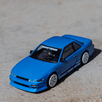 Tarmac Works Global 64 - Vertex Nissan Silvia S13 Toyo Tires - Blue - 1/64 scale