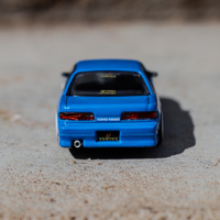 Tarmac Works Global 64 - Vertex Nissan Silvia S13 Toyo Tires - Blue - 1/64 scale