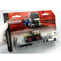 Majorette Transport - Man TGX XXL with Low bed trailer and Farm Tractor